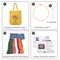 Canvas Tote Bag Embroidery Kit with Pattern for Beginners, Arts and DIY Crafts Kits for Adults, Include Instructions Embroidery Bag, Embroidery Hoops, Color Threads and Tool (Yellow)